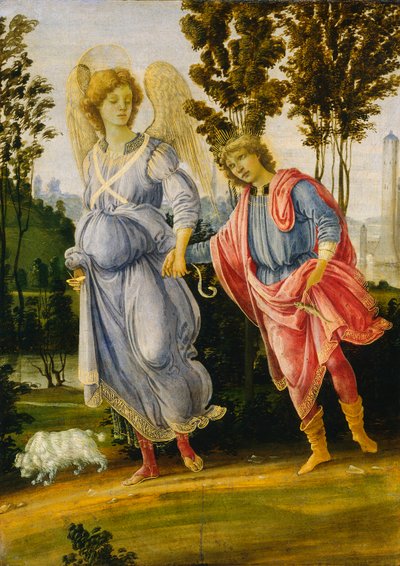 Tobias en de Engel, ca. 1475/1480 door Filippino Lippi