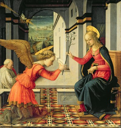 De annunciatie door Filippo (and workshop) Lippi