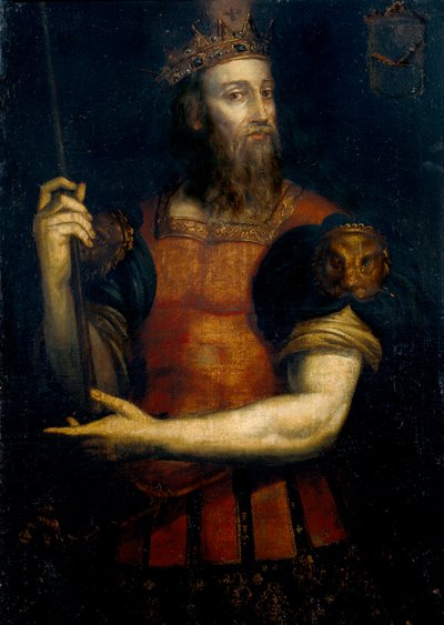 Portret van Wamba, Visigotische koning van Hispania (regeerde van 672 tot 680) door Filippo Ariosto