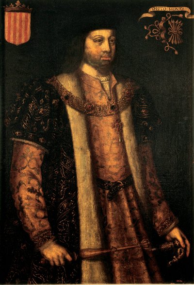 Portret van de katholieke koning Ferdinand II van Aragon (1479-1516) door Filippo Ariosto