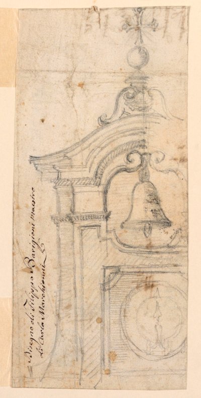 Project voor een Klokkentoren door Filippo Barigioni