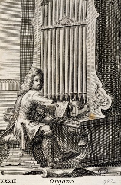 Man die het orgel bespeelt door Filippo Bonanni