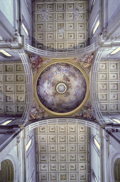 Uitzicht op het interieur van de koepel, gebouwd in 1425-46 door Filippo Brunelleschi