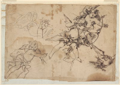 Studie voor een Schilderij over het Thema Callisto door Filippo Falciatore