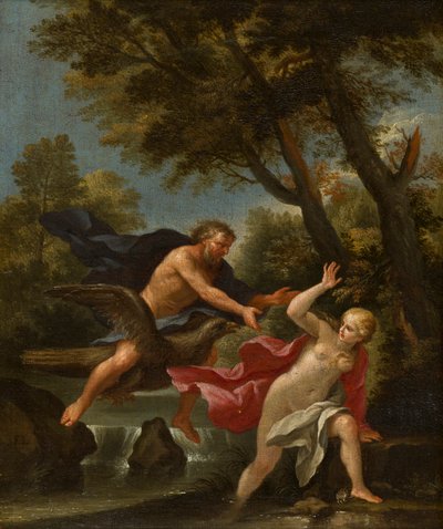 Jupiter rijdend op een adelaar door Filippo Lauri