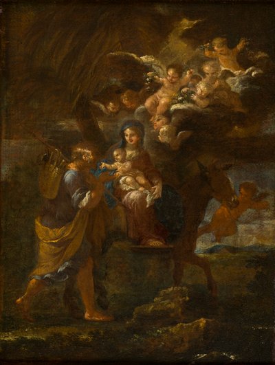 De vlucht naar Egypte, ca. 1643-94 door Filippo Lauri