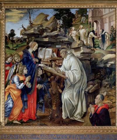Verschijning van de Maagd aan Sint Bernardus door Filippo Lippi