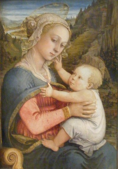 Duits: Maria mit Kind Madonna met kind door Filippo Lippi