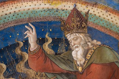 God, detail van de kroning van Maria door Filippo Lippi