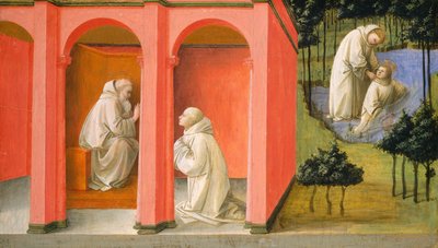 Sint Benedictus Beveelt Sint Maurus om Sint Placidus te Redden door Filippo Lippi