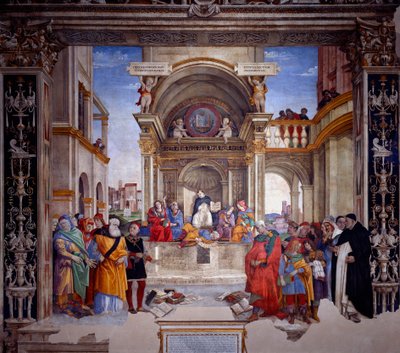 Triomf van Sint Thomas van Aquino over de ketters door Filippo Lippi