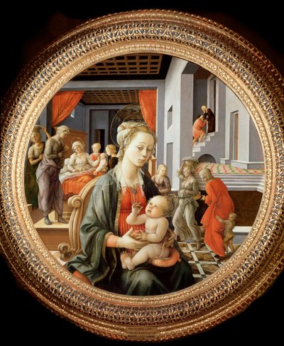 Maagd met Kind en Scènes uit het Leven van Sint Anna door Filippo Lippi