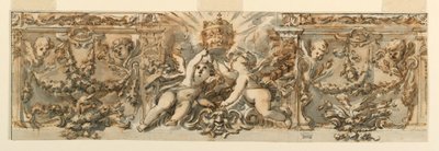 Tekening, Decoratie van een fries, ca. 1770 door Filippo Marchionni