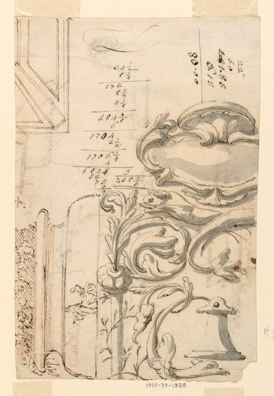 Tekening, Schetsen, ca. 1750 door Filippo Marchionni