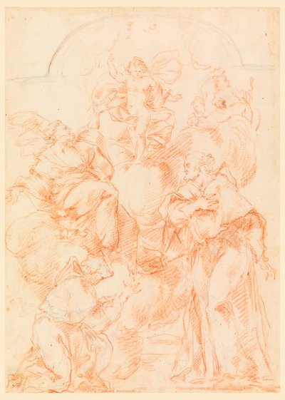 Tekening, Studie voor een altaarschilderij met Christuskind, 1750-1800 door Filippo Marchionni