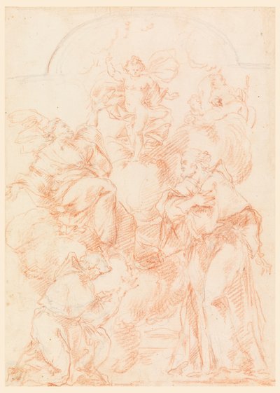 Studie voor een Altaar Schilderij met Christus Kind door Filippo Marchionni