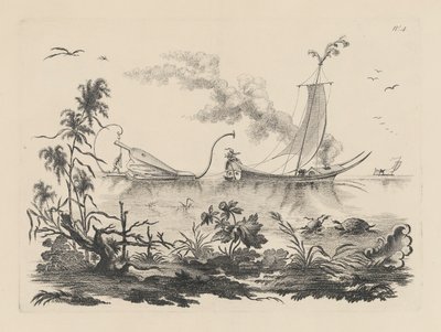 Maniera di navigare a forza di Mantici praticata in quel Globo (De Manier van zeilen door de kracht van Balg gebruikt op die Planeet) door Filippo Morghen