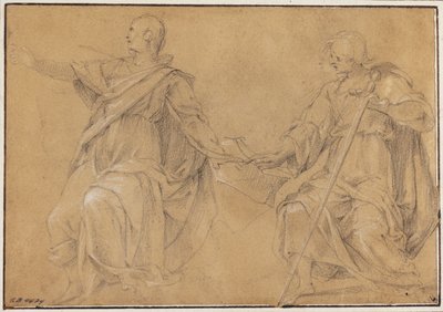 St. Jacobus de Meerdere (?) en Johannes de Evangelist door Filippo Paladini