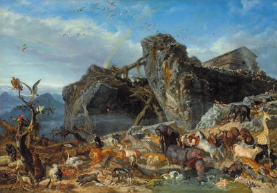 Na de Zondvloed: het Verlaten van de Dieren uit de Ark door Filippo Palizzi