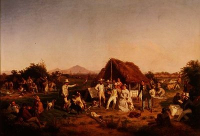 De jachtpartij van Ferdinand II van Napels door Filippo Palizzi