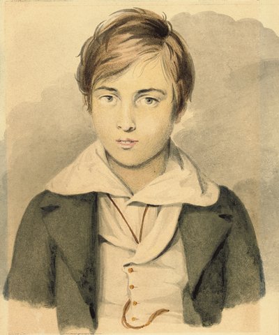 Een portret van William Michael Rossetti door Filippo Pistrucci