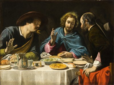 Het Avondmaal in Emmaüs, ca. 1625 door Filippo Tarchiani