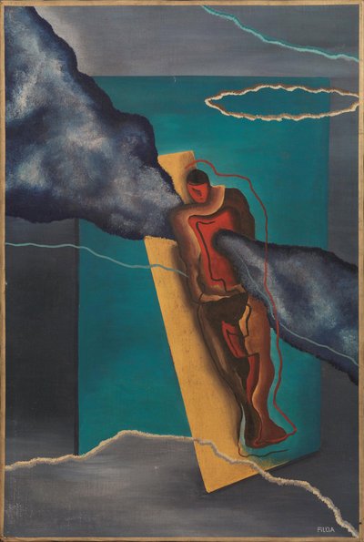 Futuristische compositie door Fillia Fillia