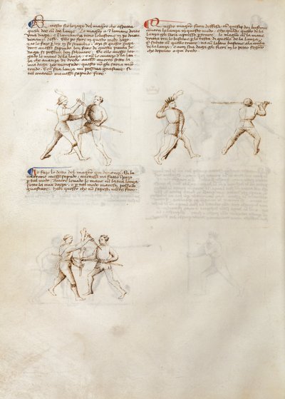 J. Paul Getty Museum Ms. Ludwig XV 13, folio 31v (Venetië, begin XV eeuw, 279x206 mm) door Fiore dei Liberi