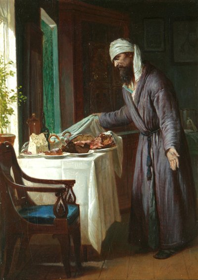 Ochtendkater, eind 19e eeuw door Firs Sergeevich Zhuravlev
