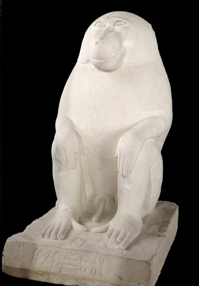 Baviaan, Middenrijk, mogelijk 7e dynastie (kalksteen) door First Intermediate Period Egyptian