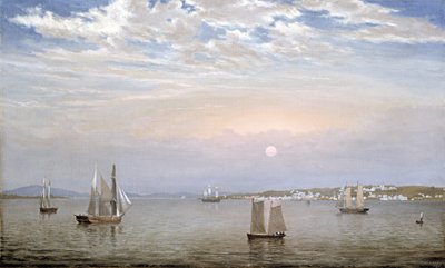 Haven en Stad van Castine, 1851 door Fitz Henry Lane