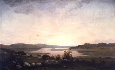Beek bij Gloucester, Massachusetts door Fitz Henry Lane