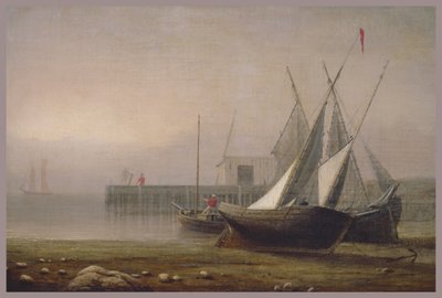Vissersboten bij eb, ca. 1850s door Fitz Henry Lane