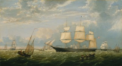 De Golden State komt de haven van New York binnen, 1854 door Fitz Hugh Lane