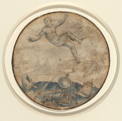 Man Vallend uit de Lucht door Flemish 17th Century
