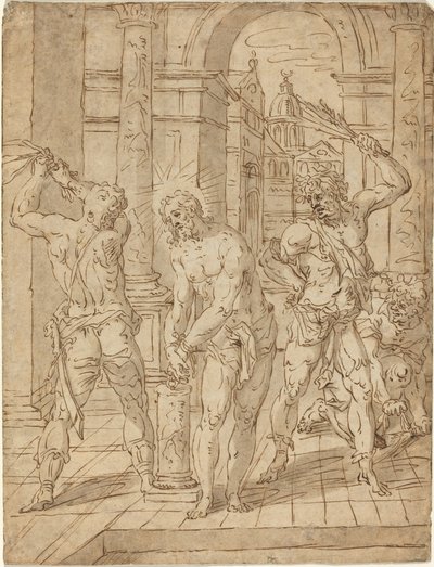 De Geseling van Christus door Flemish 17th Century after Hendrik de Clerck