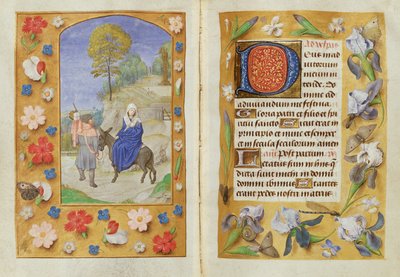 De vlucht naar Egypte, uit de Hastings Hours, c.1475-83 door Flemish School
