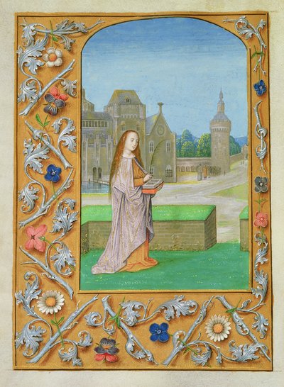 St. Barbara, uit de Hastings Hours, c.1475-83 door Flemish School