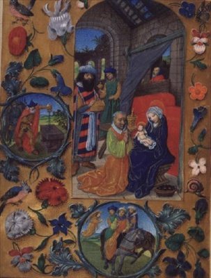 Aanbidding der Wijzen, uit Vlaams Getijdenboek, Brugge door Flemish School