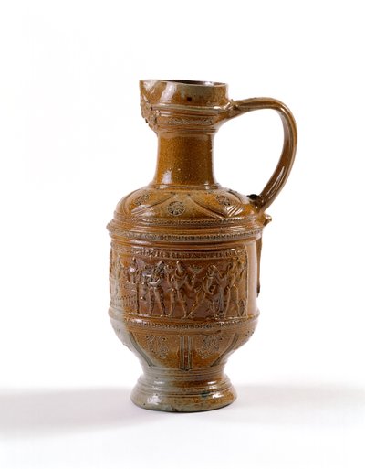 Bierkruik, gemaakt in Raeren, België, ca. 1580-1600 door Flemish School