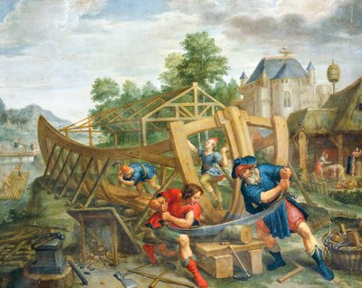 De ark bouwen door Flemish School