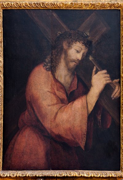 Christus en het kruis door Flemish School