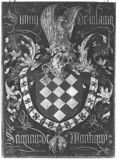 Wapen van Simon de Lalaing (1405-76) Heer van Montigny, 1e Hoofdstuk van de Orde van het Gulden Vlies, Lille, 1431 door Flemish School