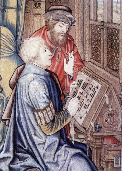 Davids gordijn (detail), facsimile van het wandtapijt van de School van Brussel (1510-1515) door Flemish School