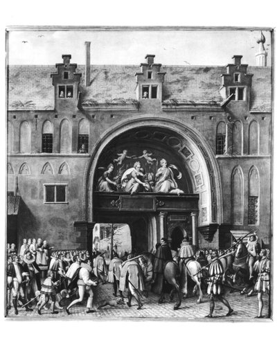 Intocht van Hercule Francois van Frankrijk, Hertog van Alençon (1554-84) in Antwerpen, 19 februari 1582 door Flemish School