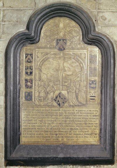 Epitaaf van Francois van Wychhuus, eind zestiende eeuw door Flemish School