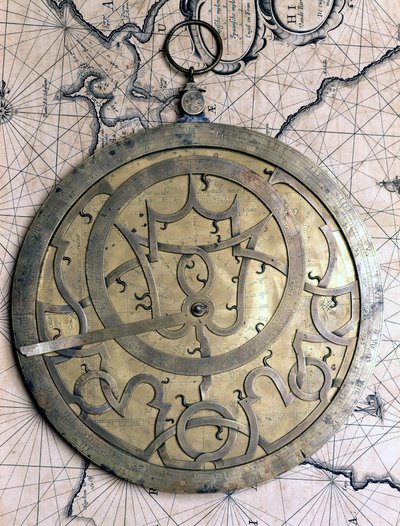 Vlaamse astrolabium (Leuven) uit de 16e eeuw. Museo del Castello, Milaan door Flemish School