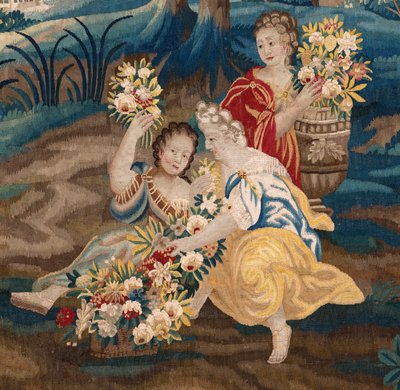 Vlaamse wandtapijt. Eind 17e eeuw. Eigendom van de Sint-Walburgakerk Oudenaarde door Flemish School