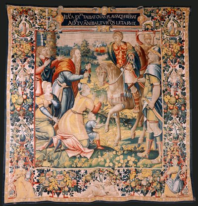 Hannibal in Italië (detail) door Flemish School
