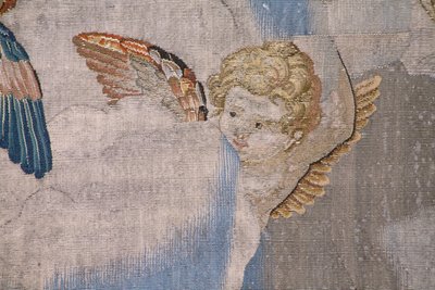De geschiedenis van Mozes: Mozes op de berg Sinaï (detail) door Flemish School